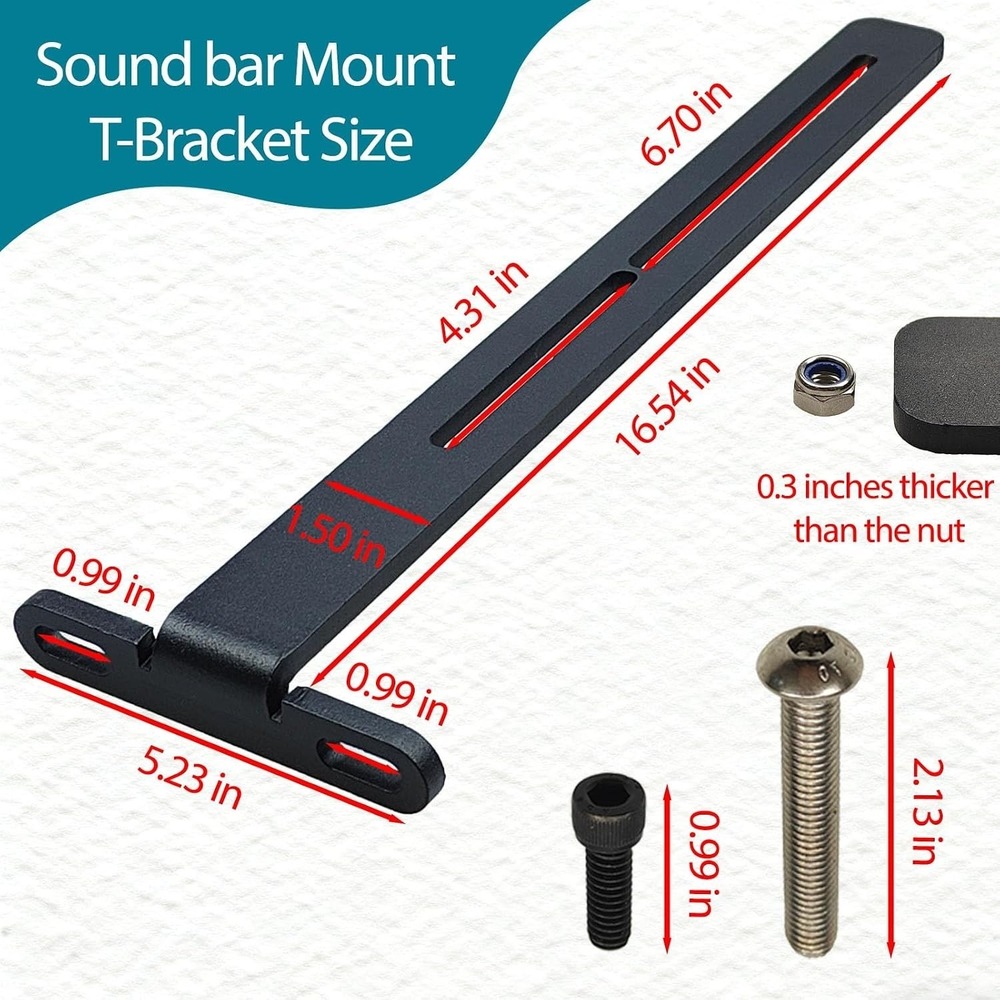 ZGTools Golf Cart Soundbar Mount T-Bracket SE18 SE26 SEB26 SEDS32 Speaker Kit